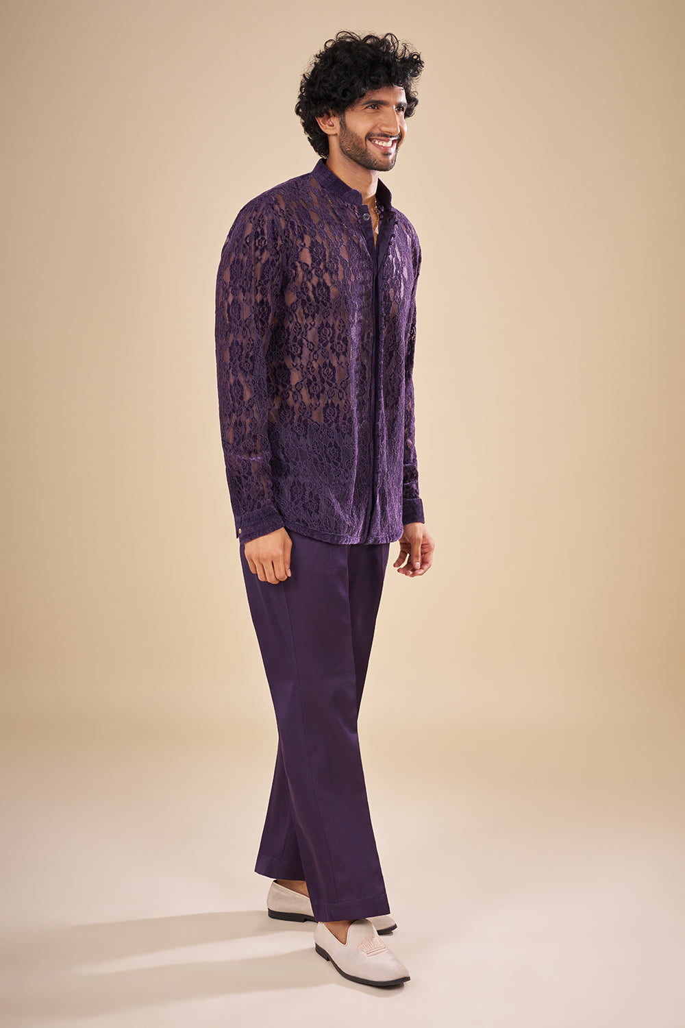 Deep Violet Net Co-ord Set