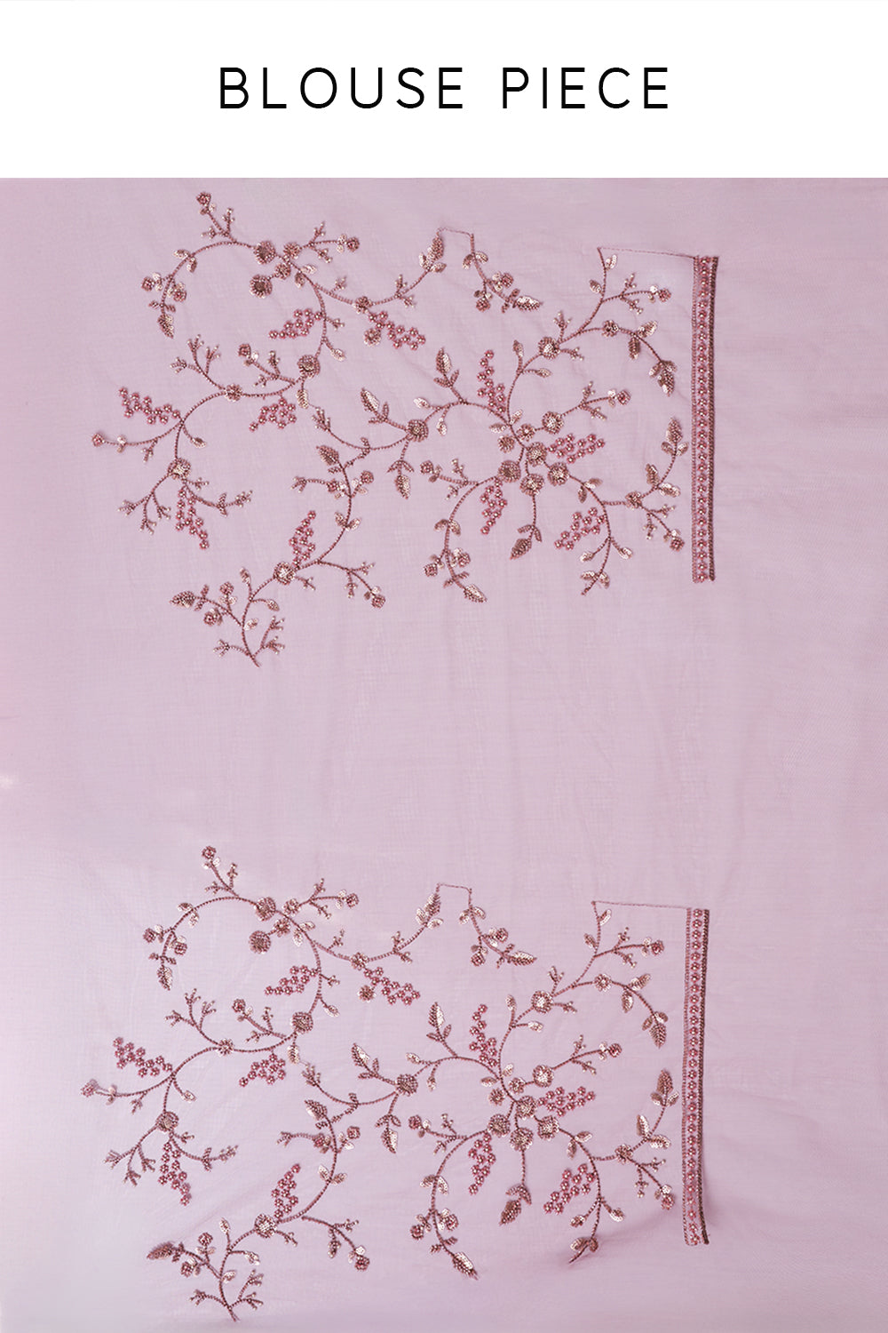 Dusty Mauve Net Saree with Sequin and Pearl Work