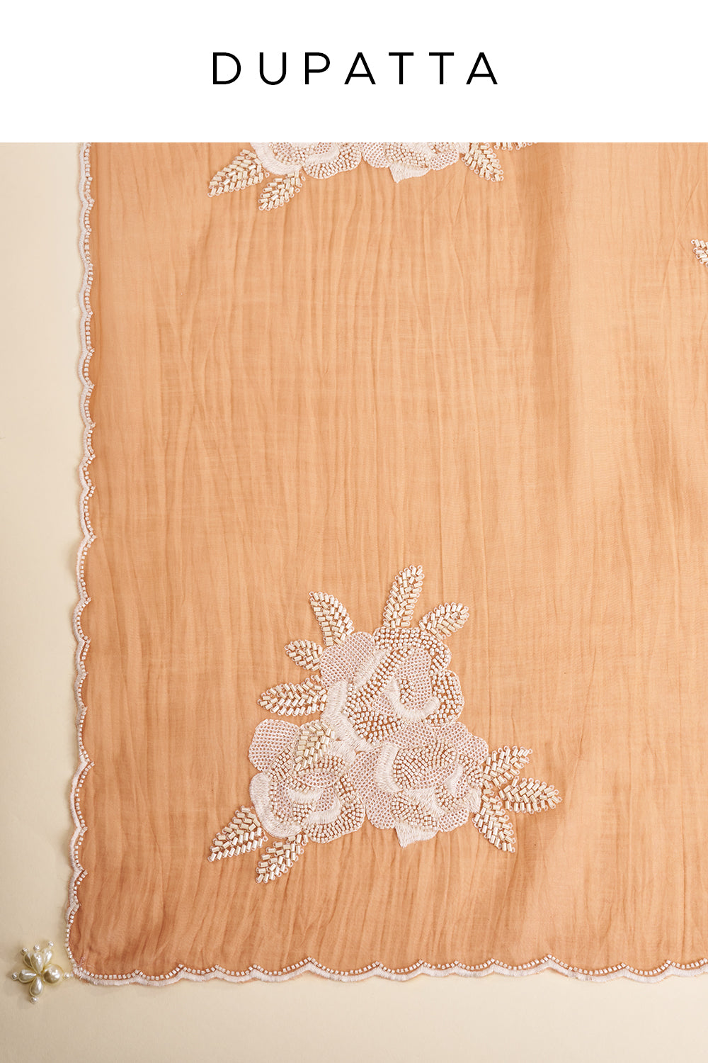 Dusty Orange Resham Embroidered Unstitched Suit Set