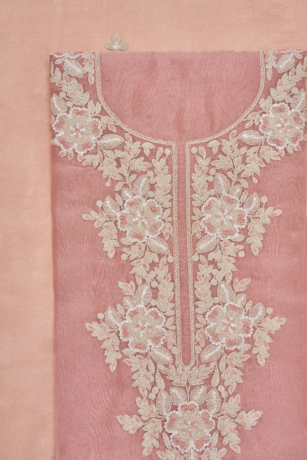 Dusty Rose Embroidered Unstitched Suit Set