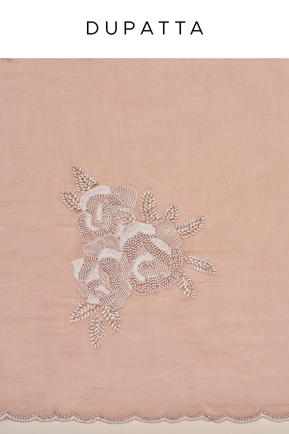 Dusty Rose Floral Embroidered Unstitched Suit Set