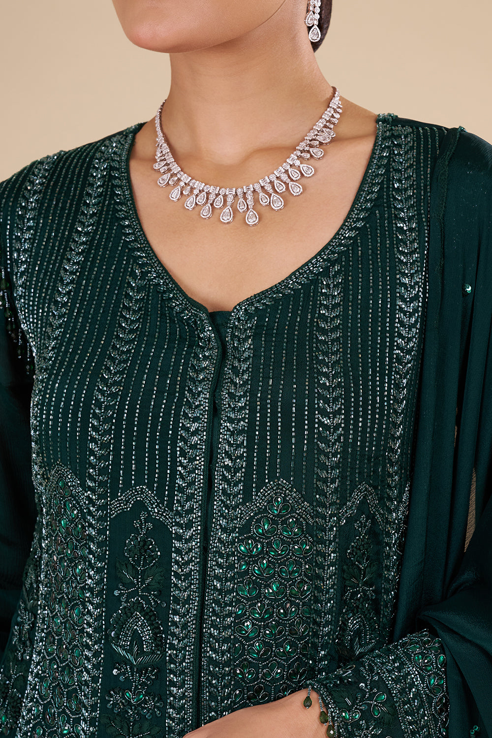 Emerald Green Kurta Sharara Set