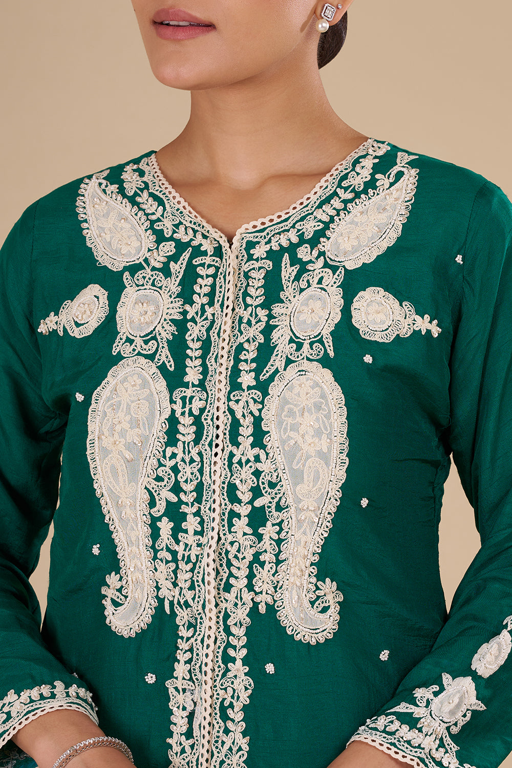 Emerald Green Silk Kurta Set