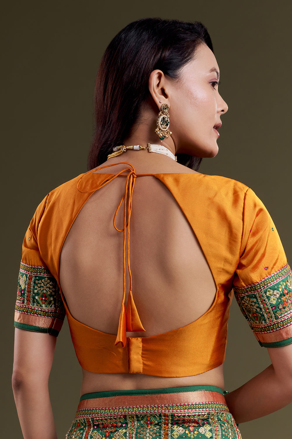 Fluorescent Pink Embroidered Soft Silk Saree