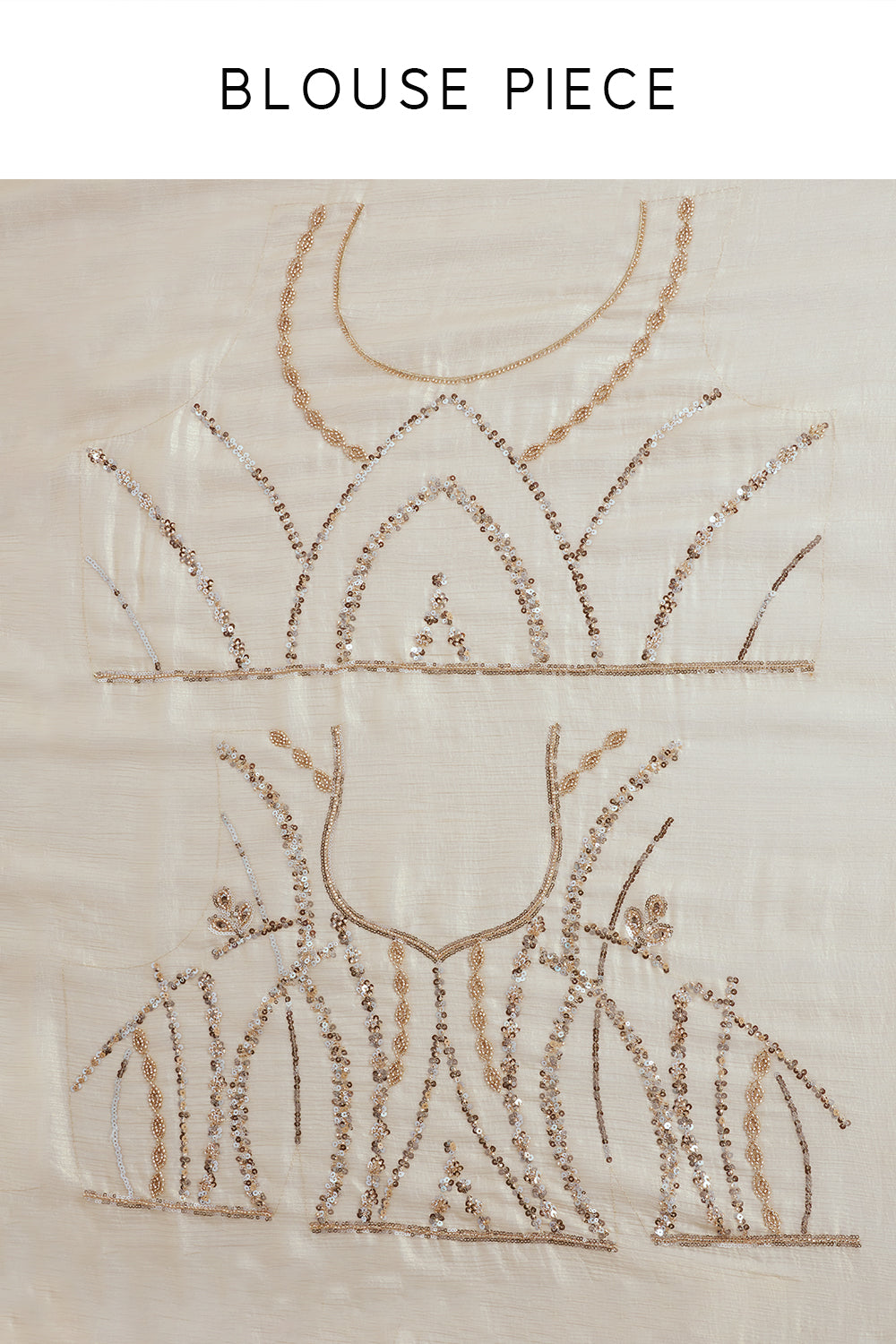 Gold Beige Cotton Silk Embellished Saree with Zari Work