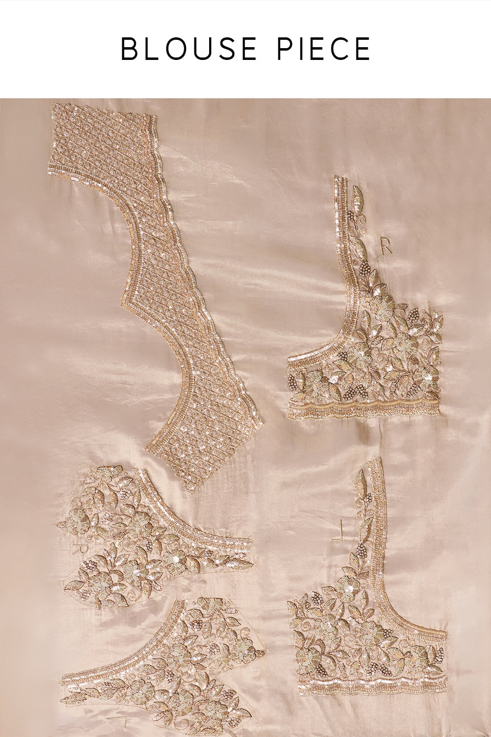 Golden Jacquard Embroidered Saree with Sequin and Cut Work