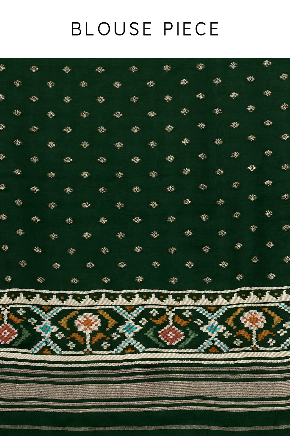 Green Jacquard Silk Saree with Patola Border