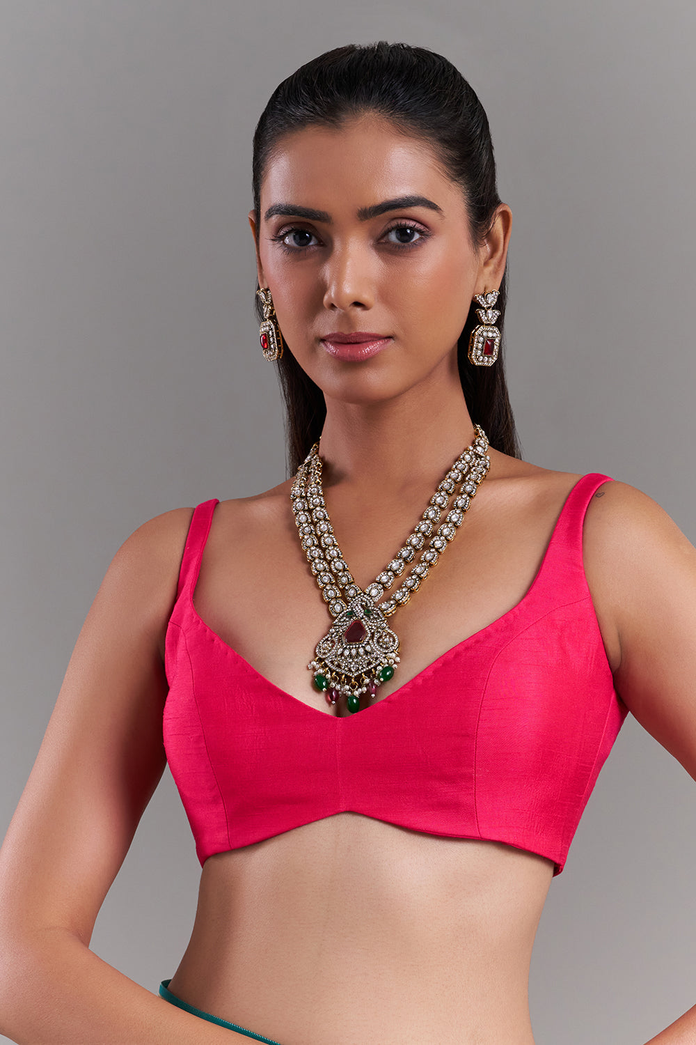 Aqua Blue Silk Saree With Heritage-Inspired Prints