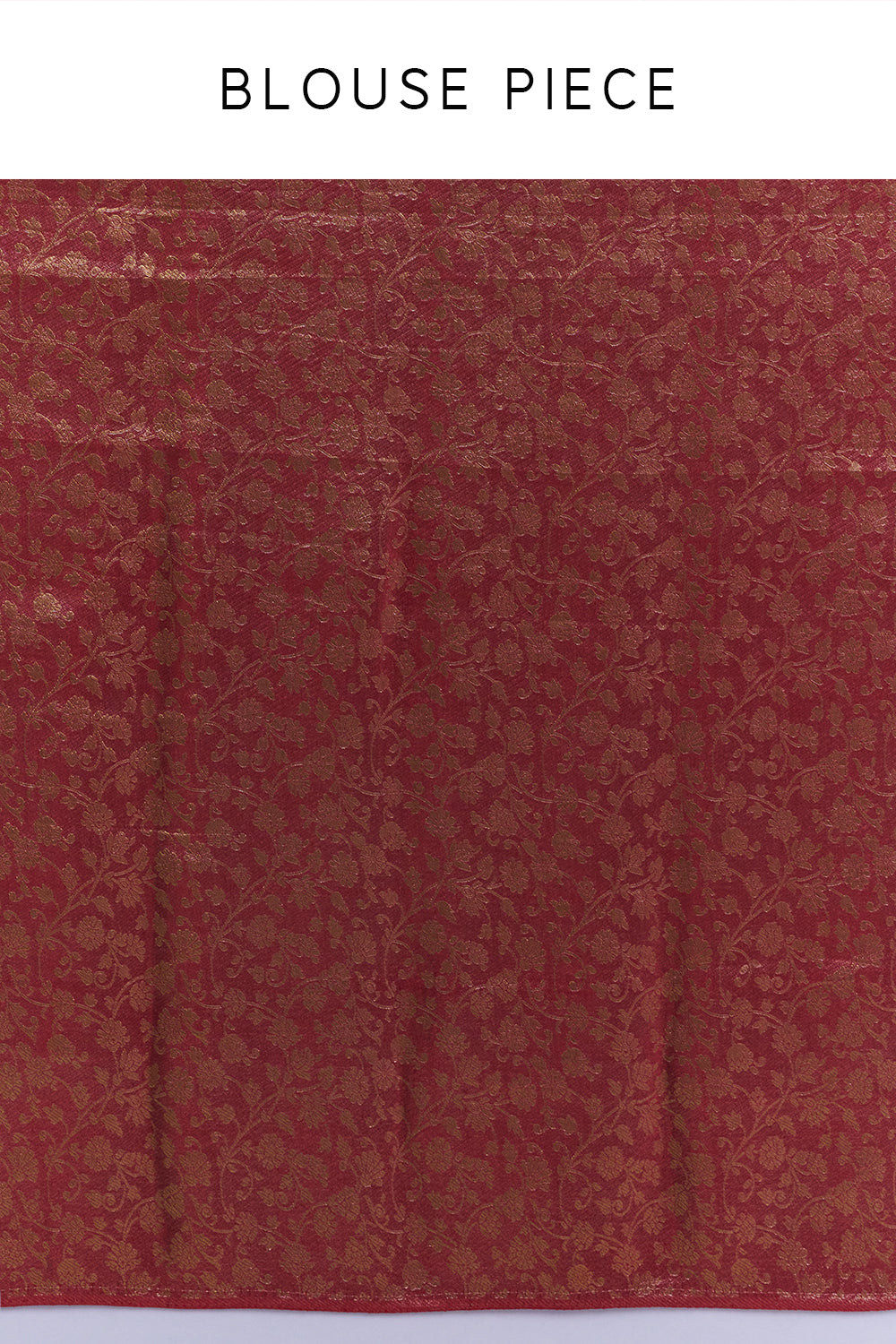 Ivory Banarasi Silk Saree with Floral Motifs And Unstitched Blouse