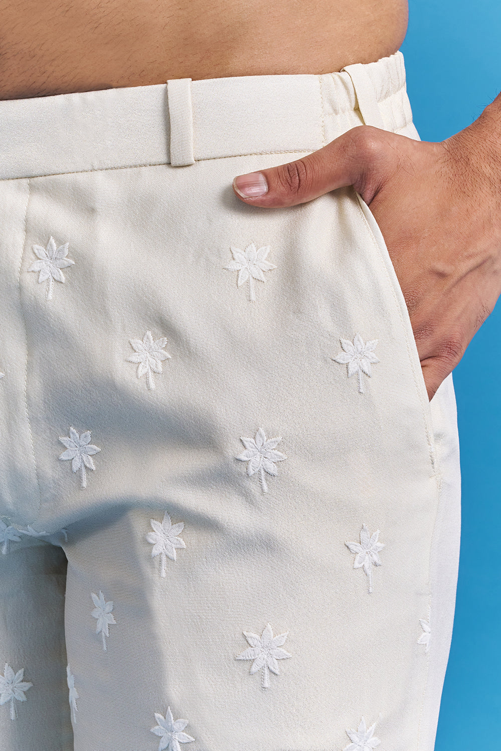 Ivory Cream Embroidered Men's Indo-Western Set