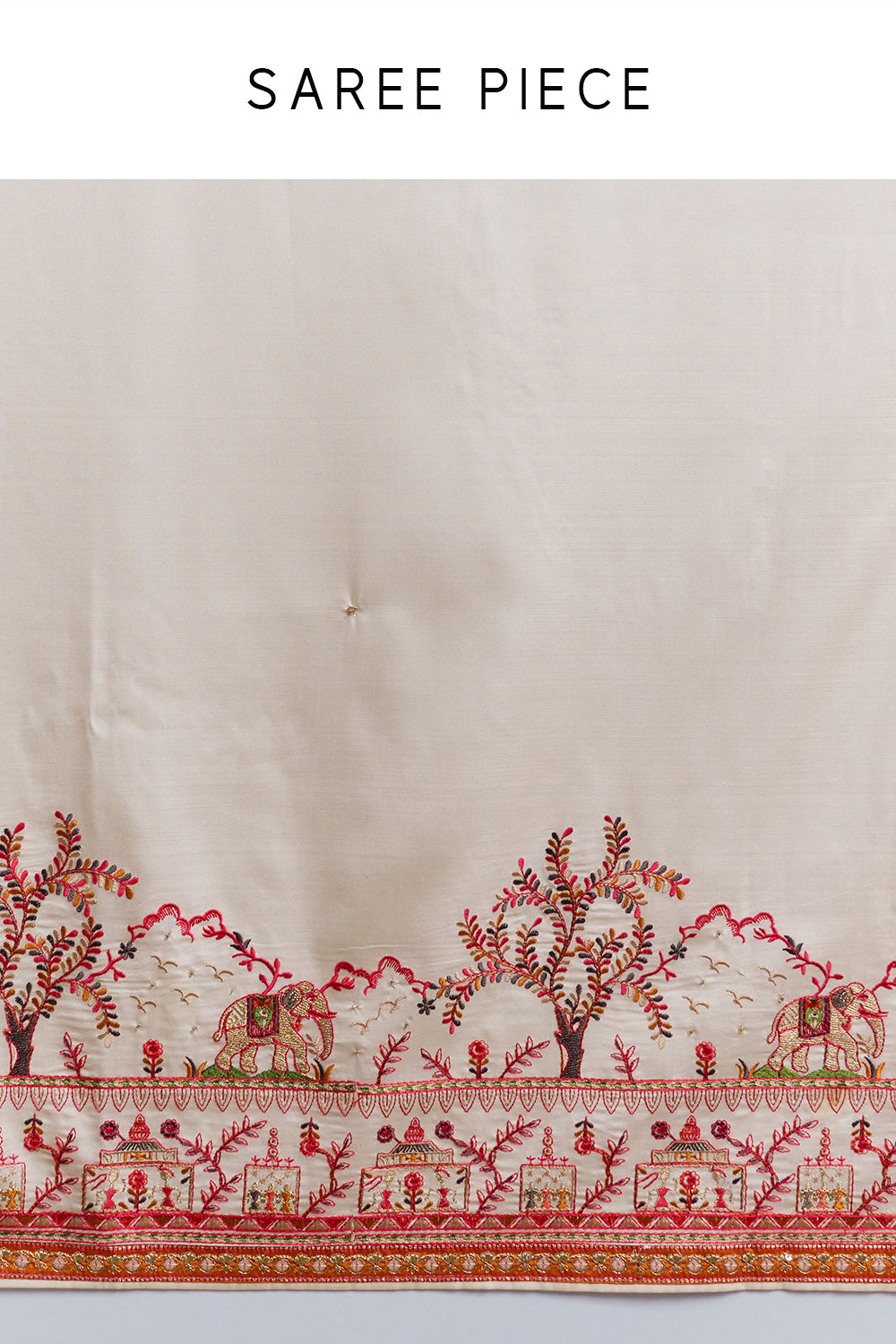Ivory Heritage Silk Embroidered Saree