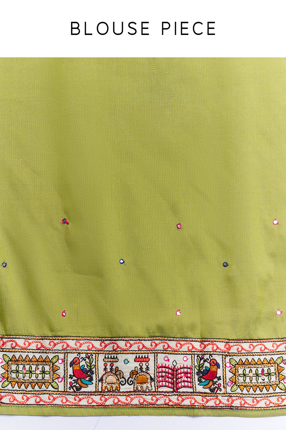 Ivory Heritage Print Saree with Embroidered Work