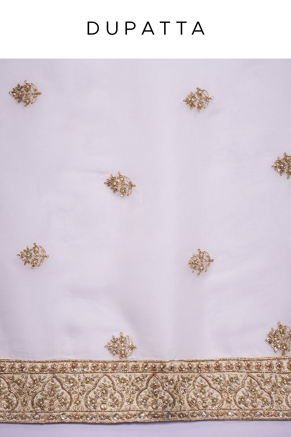 Ivory Raw Silk Bridal Lehenga with Resham and Cutdana Work