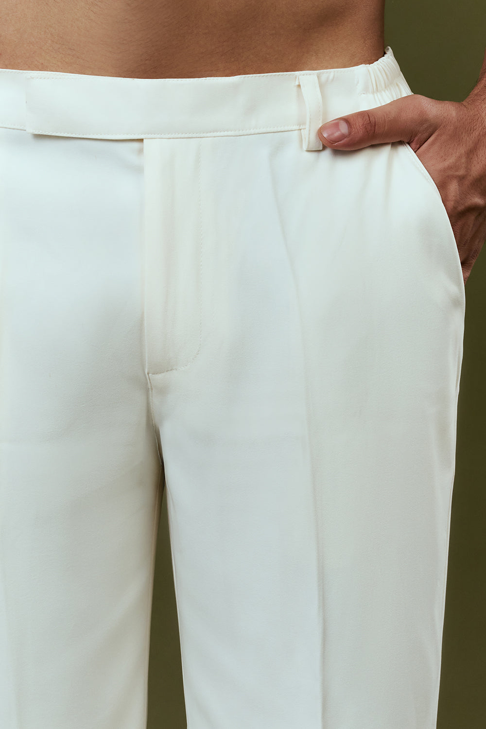 Ivory Silk Mens Kurta Set with Zardosi Work