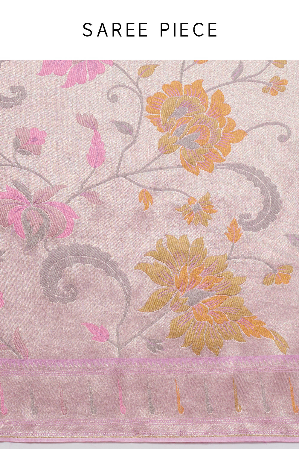Lavender Dola Silk Saree with Zardosi Work