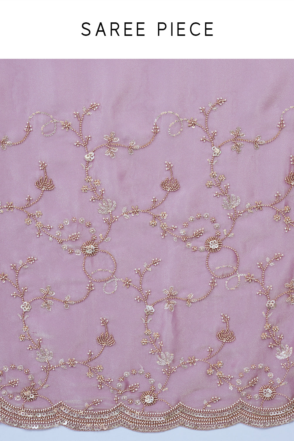 Lavender Glass Tissue Saree with Sequins