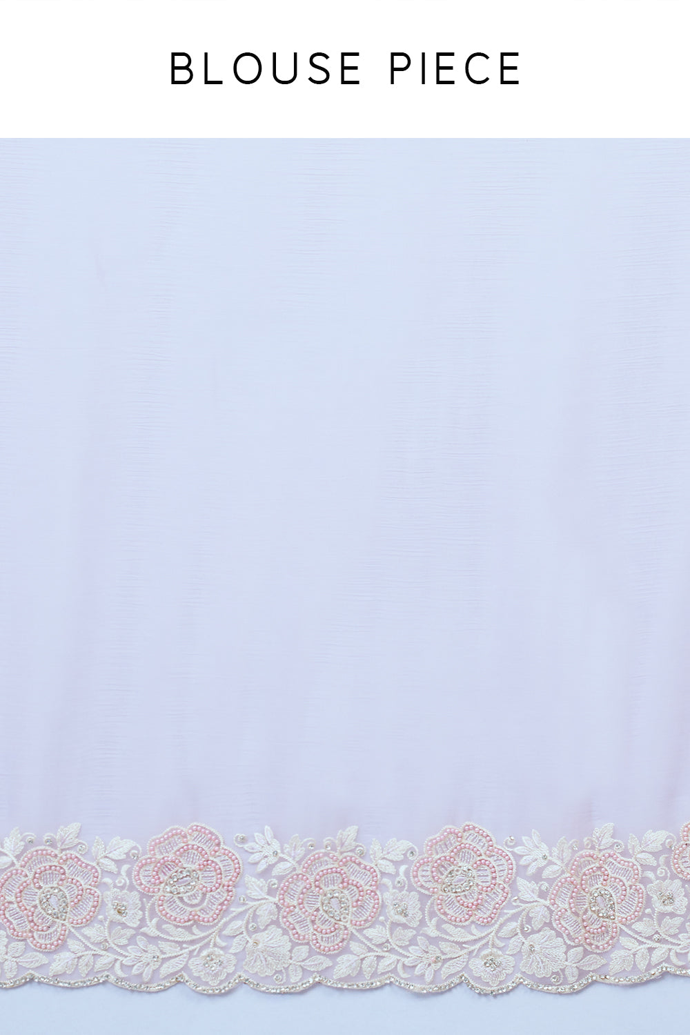 Lavender Organza Saree with Pearl Detailing