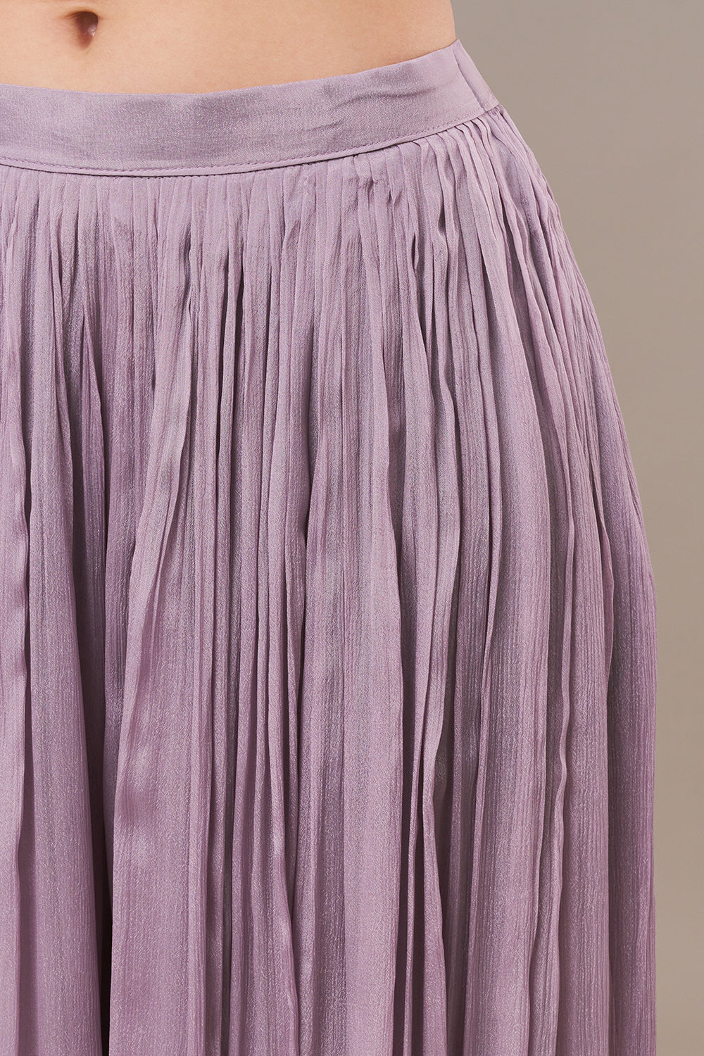 Lavender Tissue Palazzo Suit with Zardosi and Resham Work