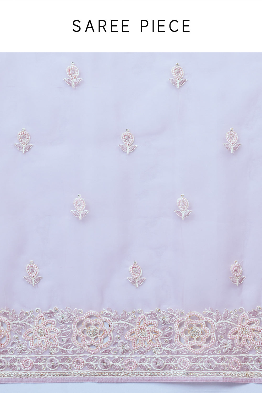 Lavender Tissue Saree with Stone Work