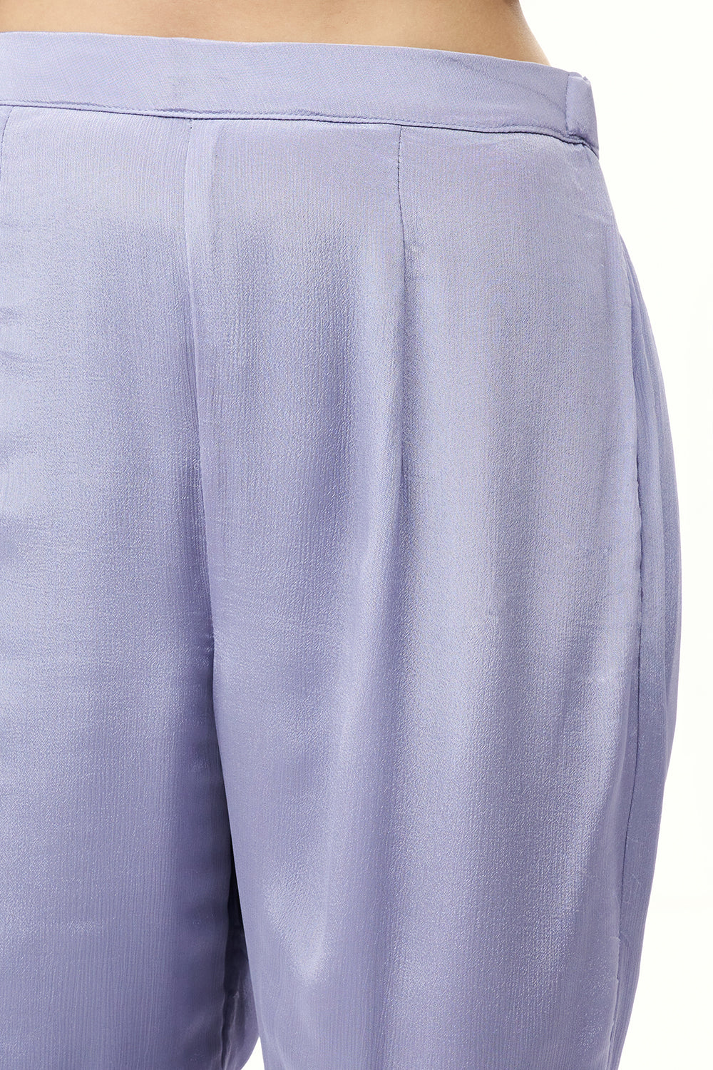 Lilac Chinon Sharara Set with Moti and Cutdana Work