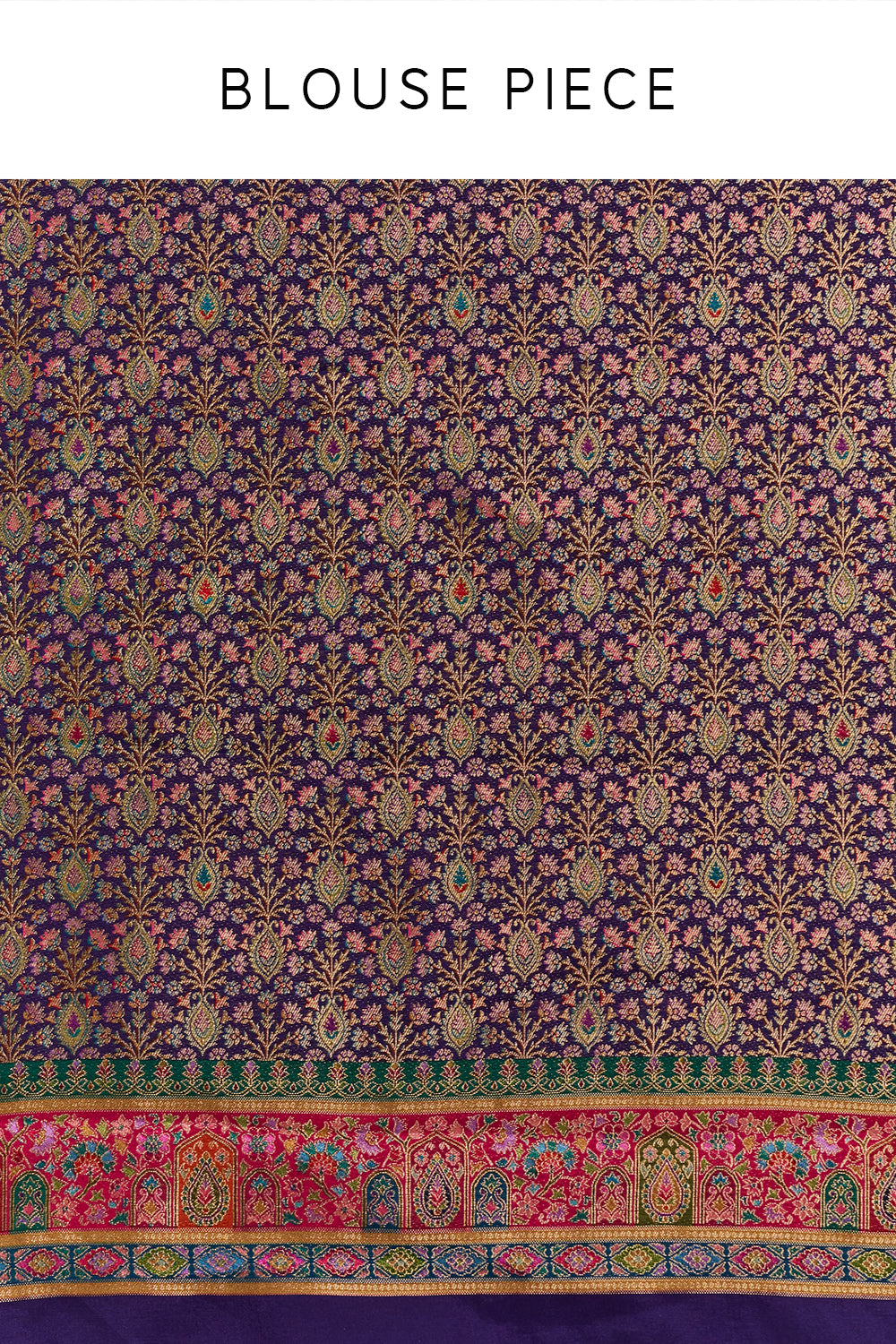 Maroon Banarasi Silk Saree with Paisley Pattern And Unstitched Blouse