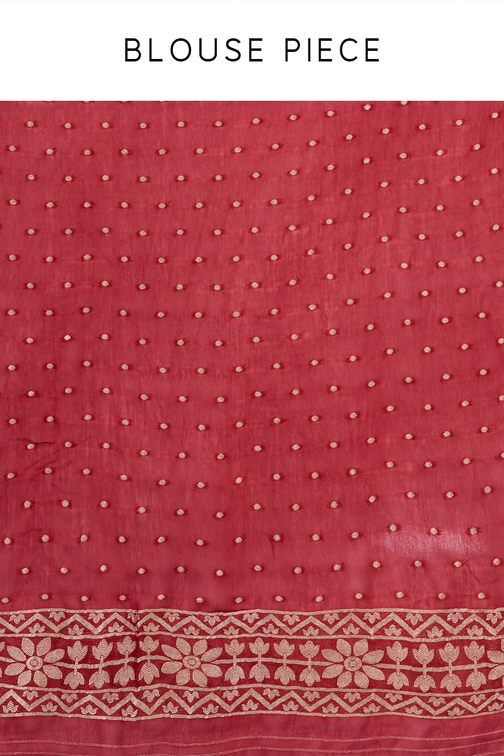 Maroon Khadi Georgette Woven Saree with Floral Designs