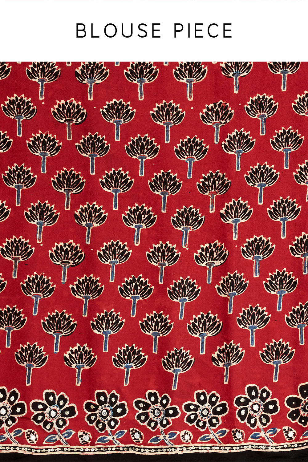 Maroon Modal Printed Saree with Mirror and Sequin Work
