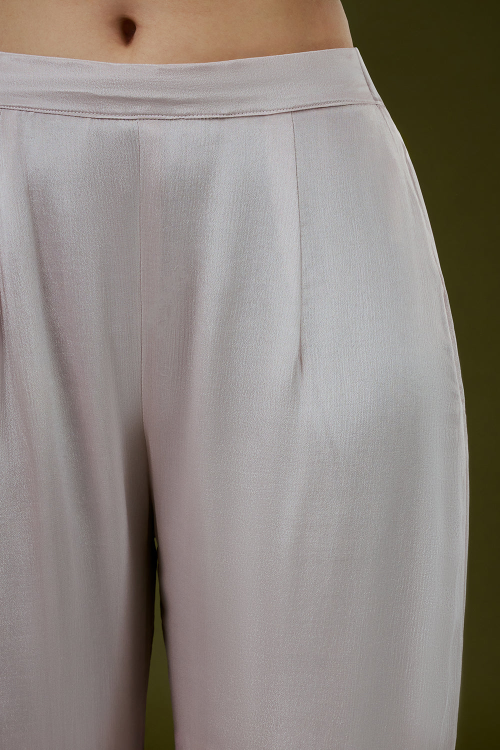 Mauve Chinon Sharara Suit with Moti and Cutdana Work