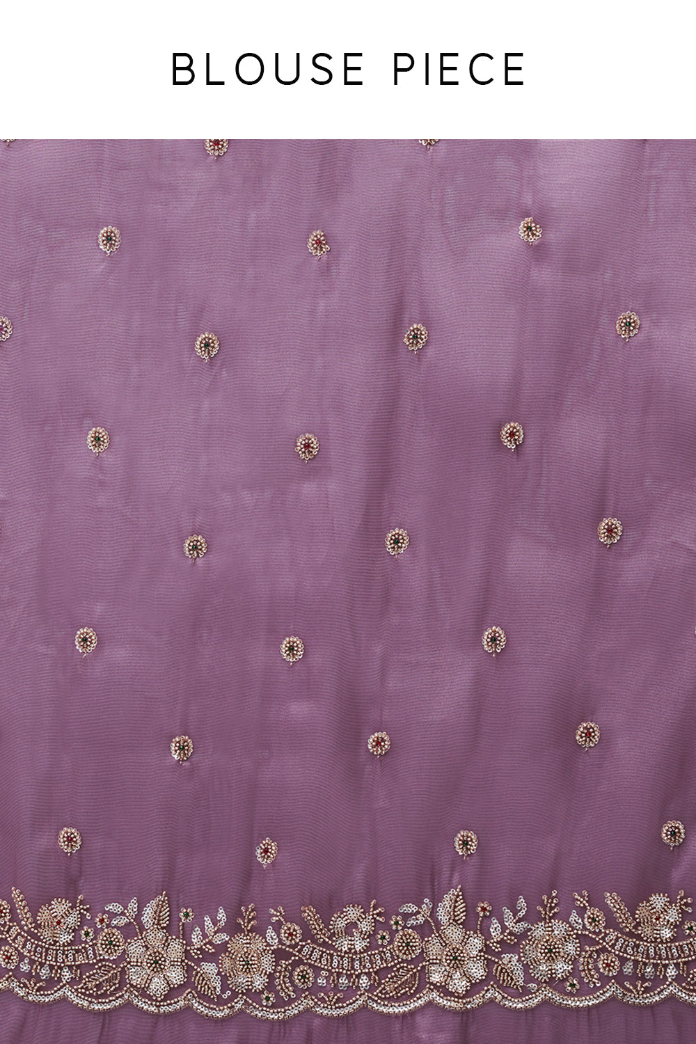 Mauve Shimmer Zari Tissue Saree with Sequins