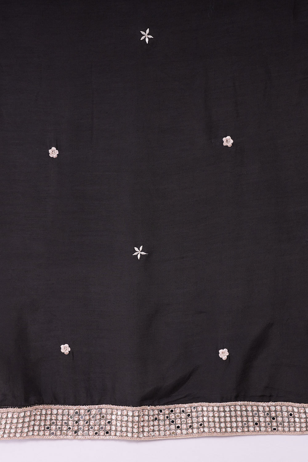 Midnight Black Men's Embroidered Silk Blend Sherwani Set