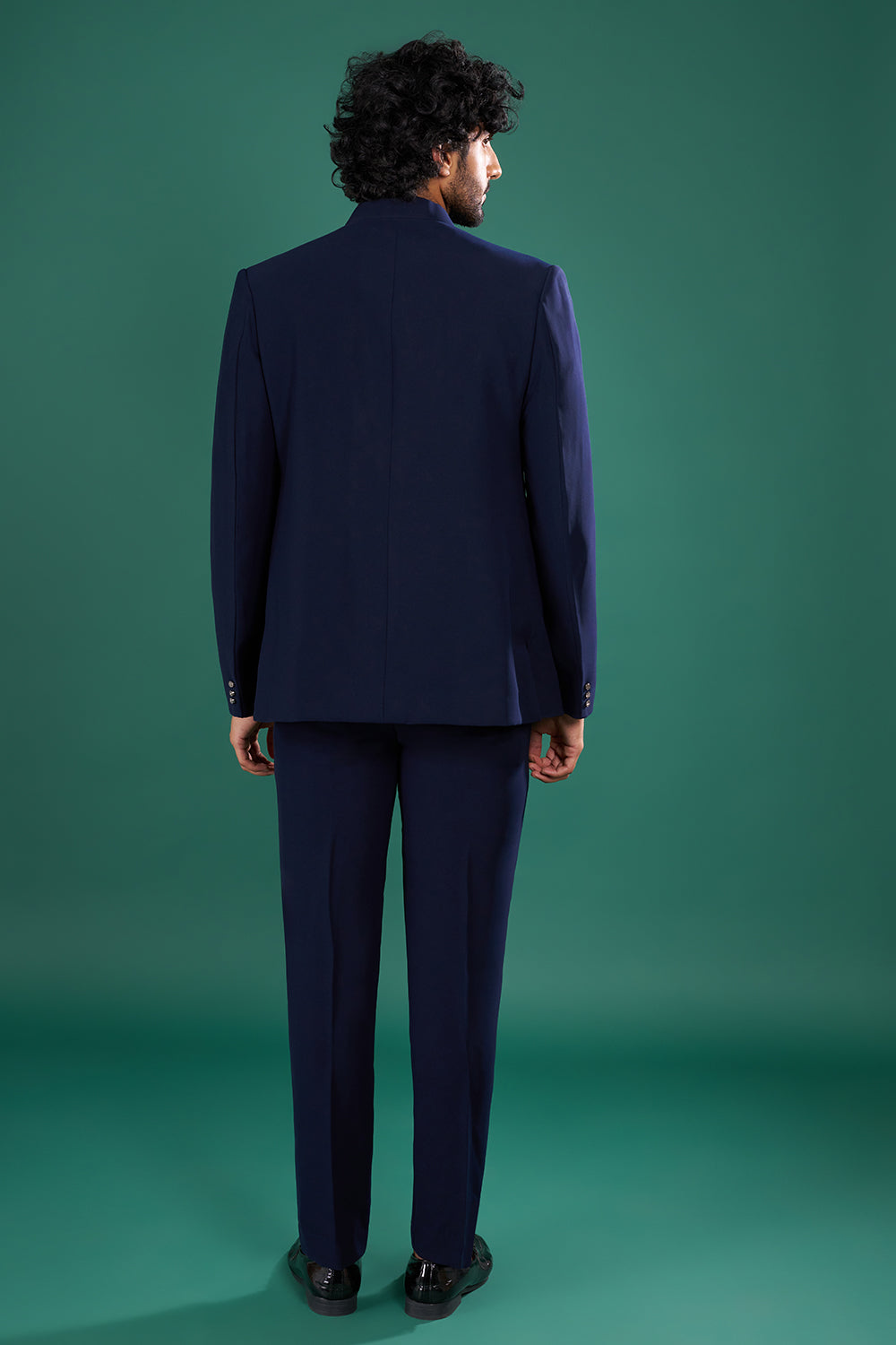 Midnight Blue Embellished Indo-Western Suit Set