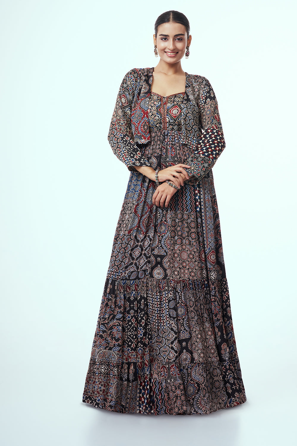 Multicolour Modal Indo Western with Cutdana Work