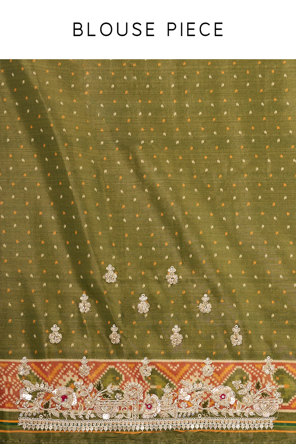Multicolour Patola Printed Tissue Silk Saree with Zari Work