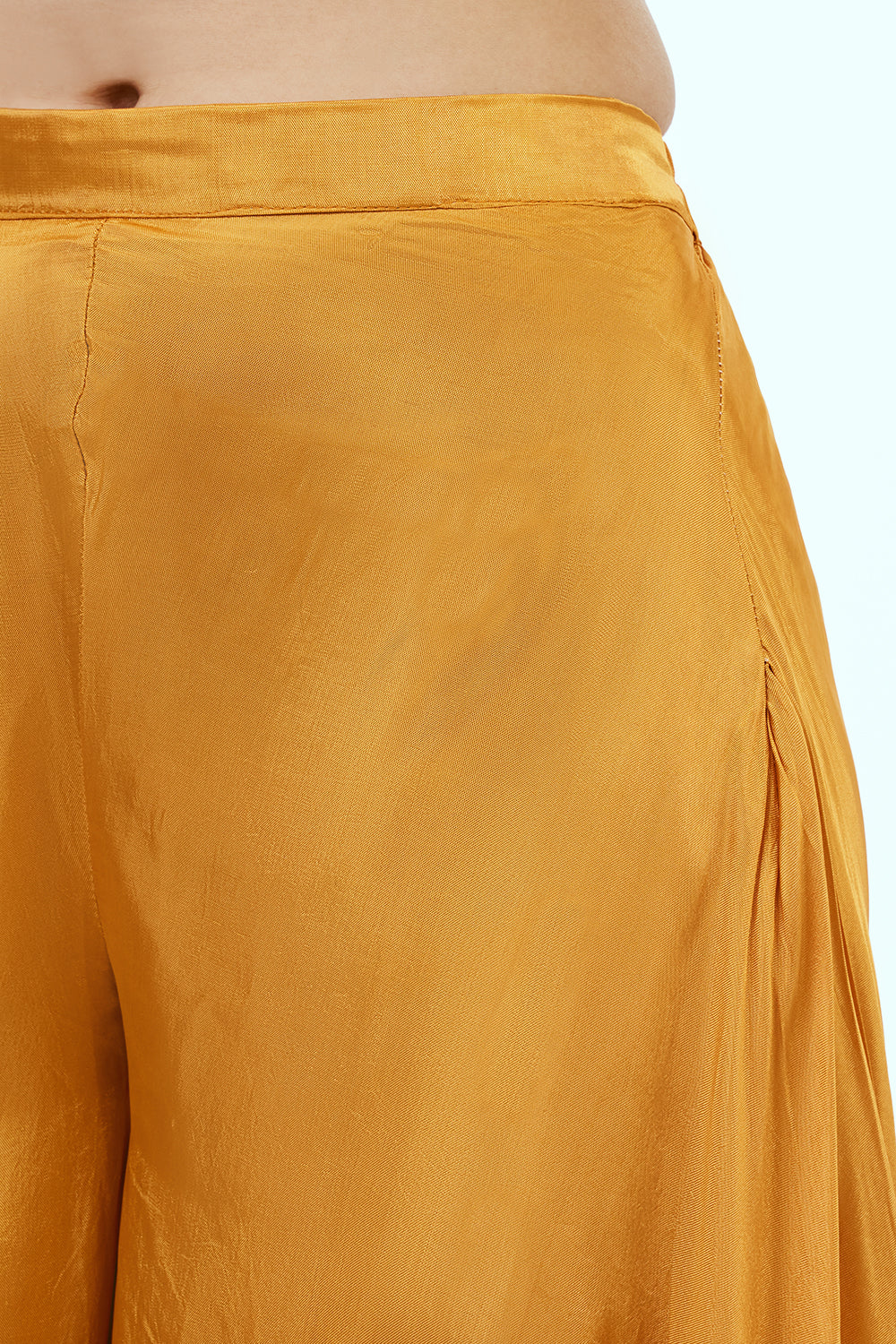 Mustard Uppada Silk Co-ord Set with Zardosi Work