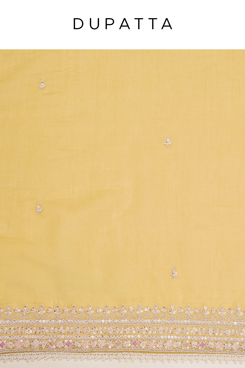 Mustard Yellow Embroidered Unstitched Suit Set