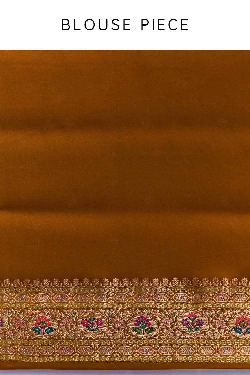 Mustard Yellow Modal Saree with Floral Motifs And Unstitched Blouse