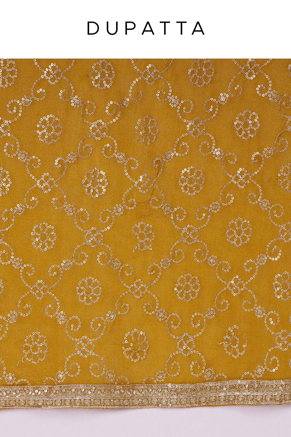 Mustard Yellow Silk Blend Anarkali Set