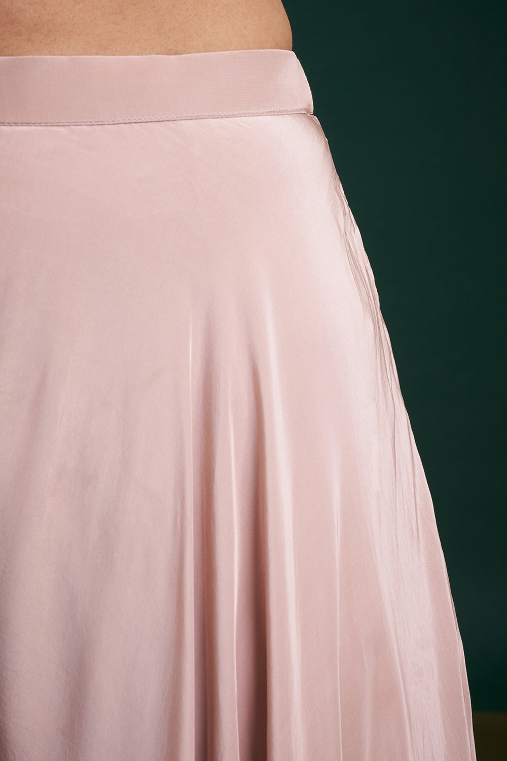 Old Rose Pink Pure Crepe Indo-Western Suit with Mirror and Cutdana Work