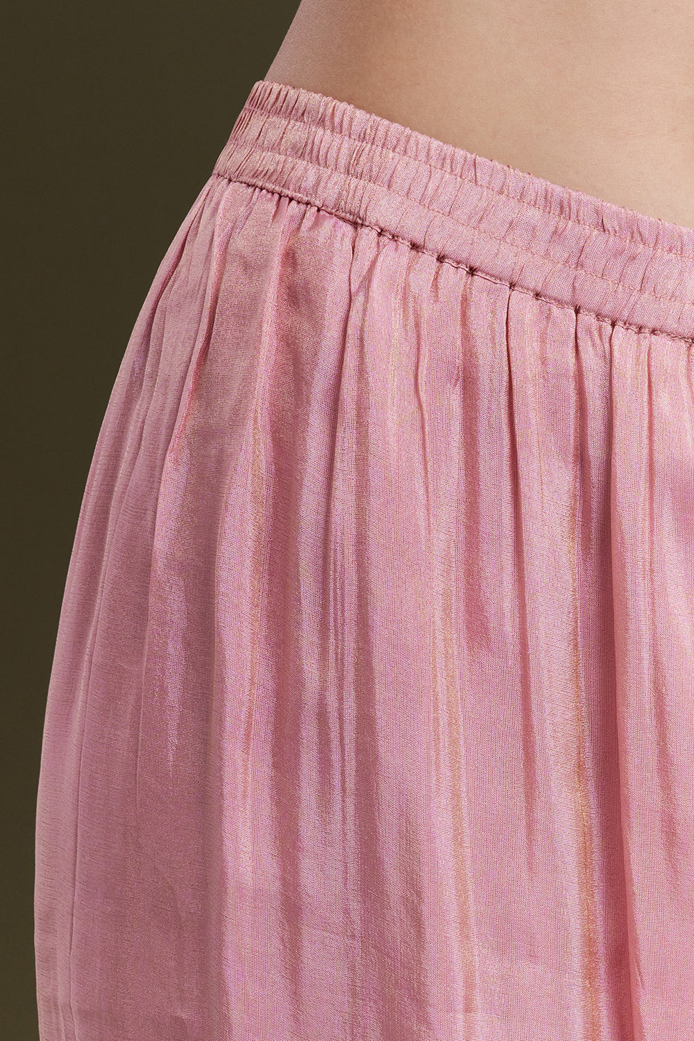 Pastel Pink Tissue Kurta Set