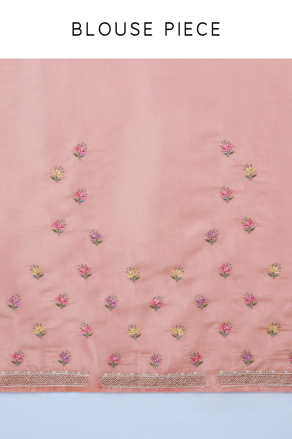 Peach Glass Tissue Saree with Booti Work