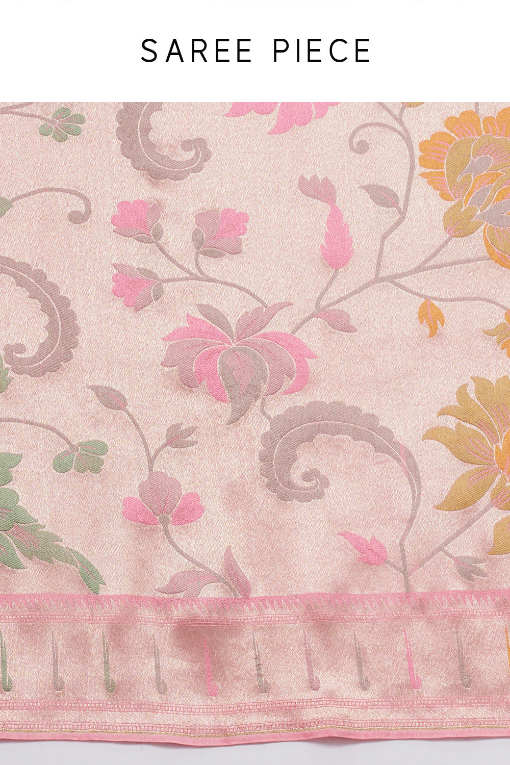 Pink Dola Silk Saree with Zardosi Work