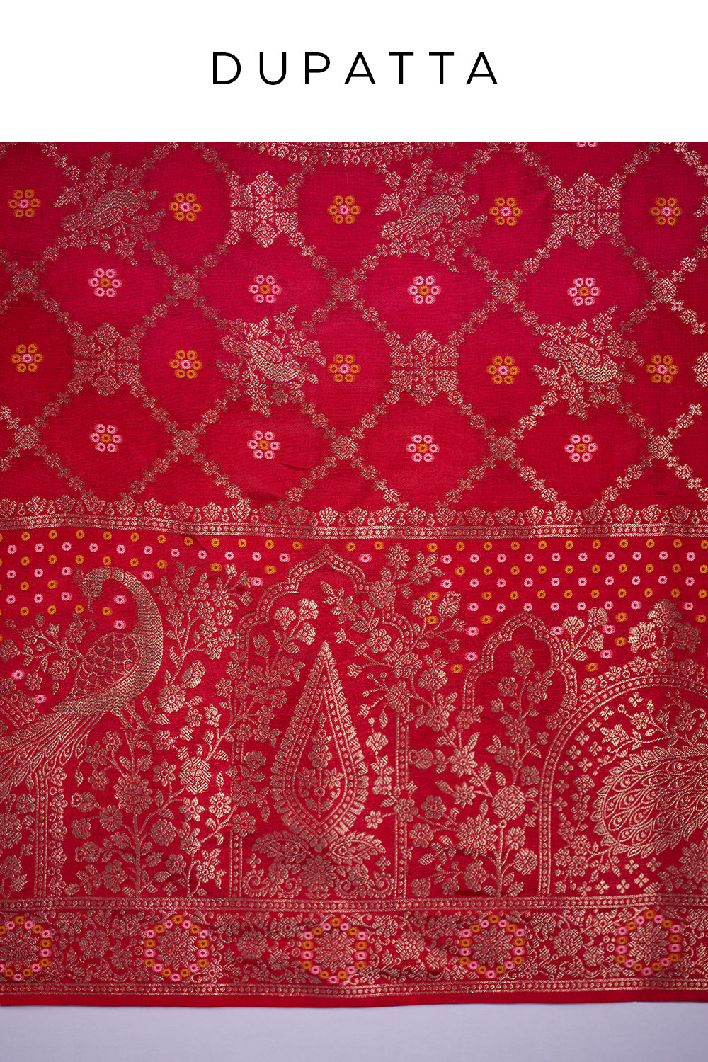 Pink Dupion Kurta Set with Banarasi Dupatta
