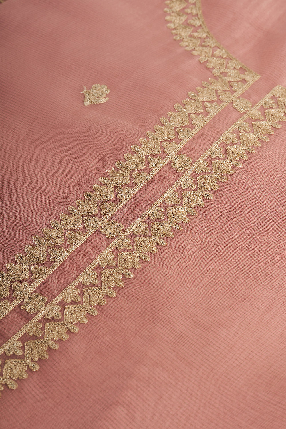 Blush Pink Embroidered Unstitched Suit Set