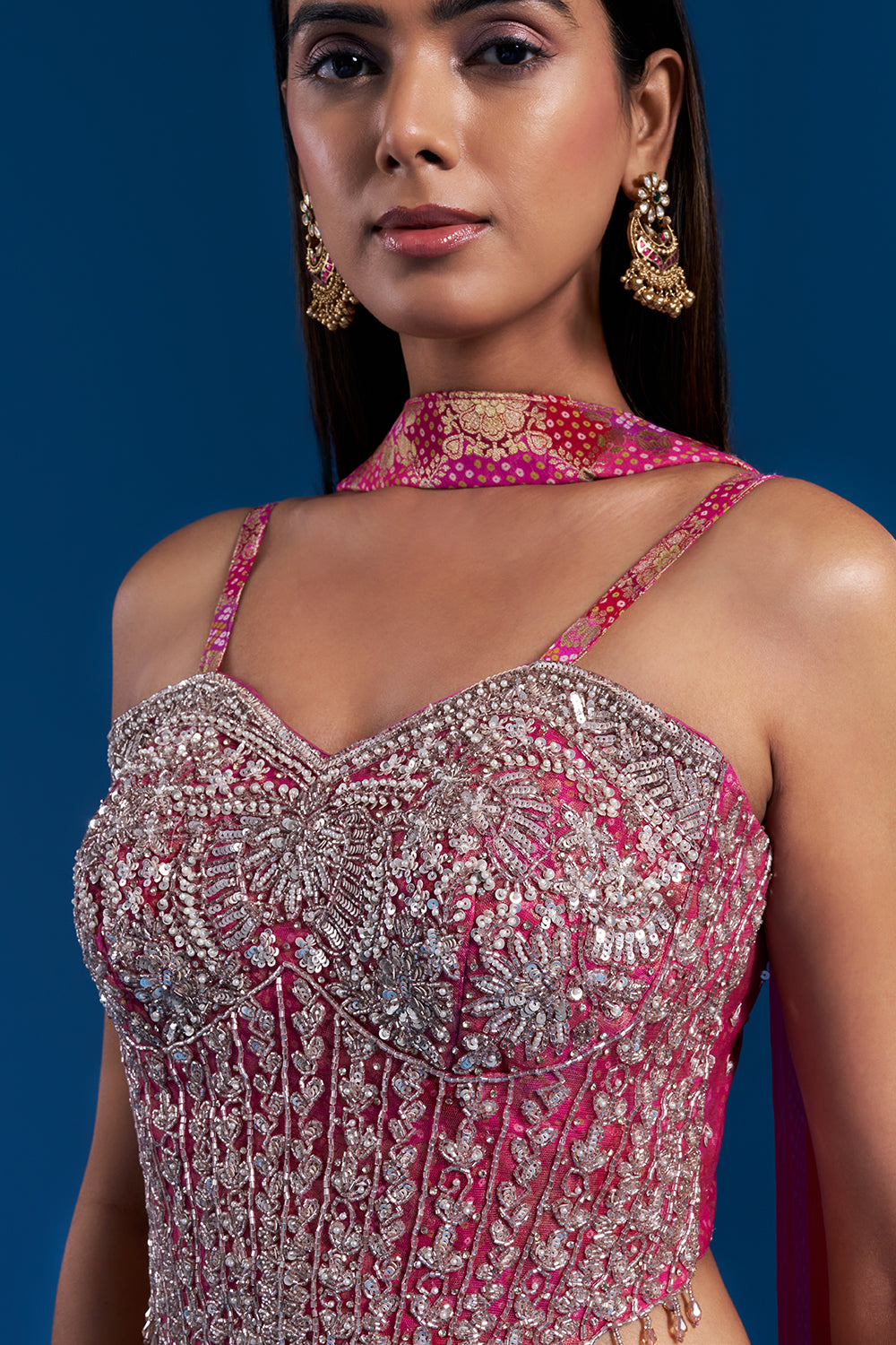 Pink Palazzo Set with Cutdana Work