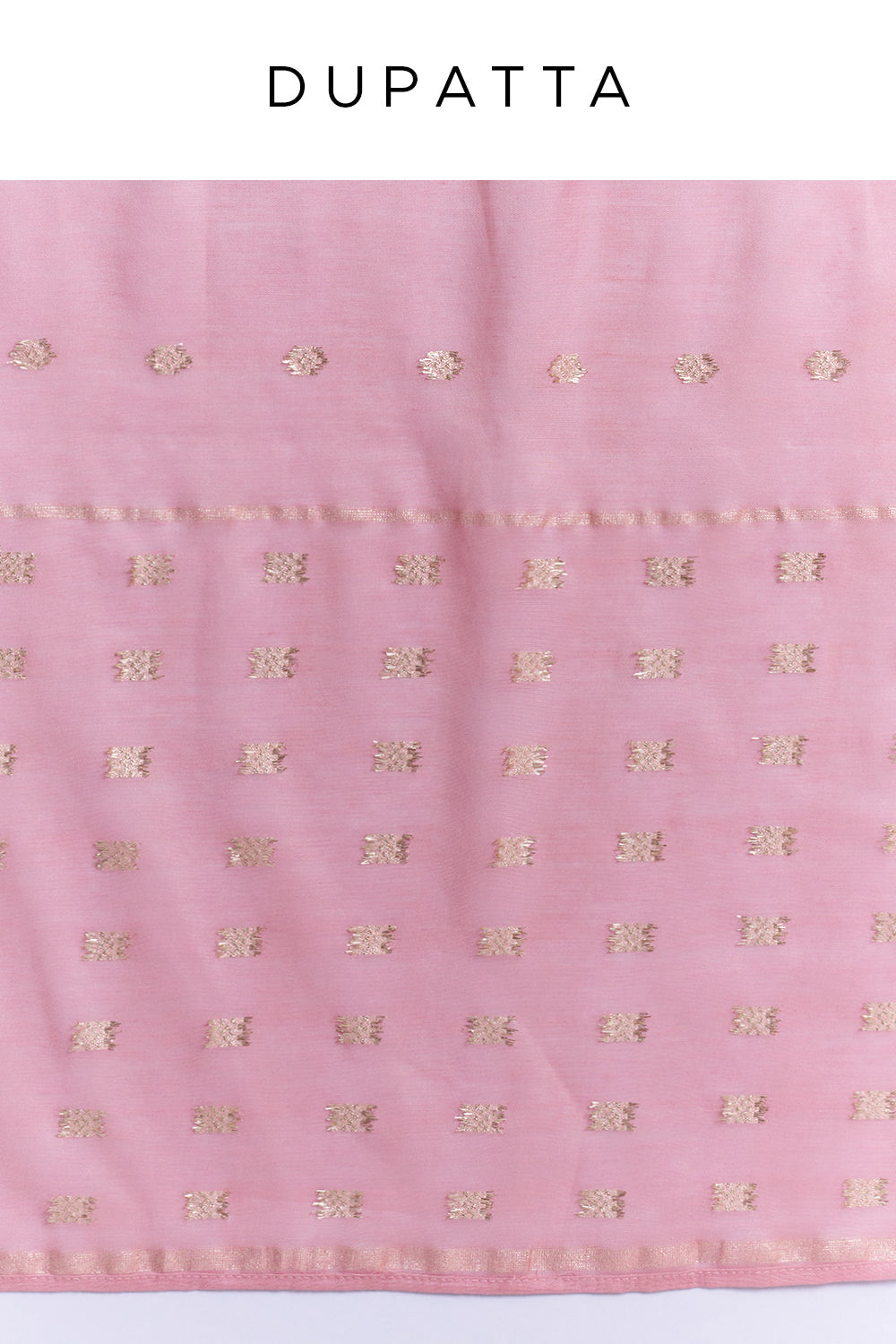 Pink Tissue Applique Kurta Set