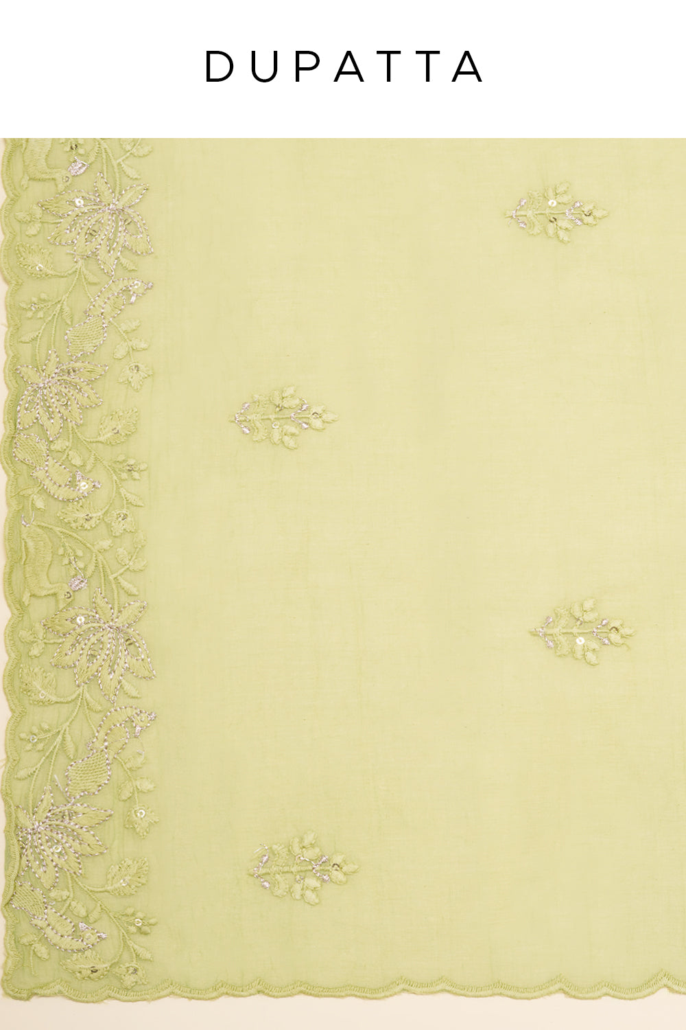 Pistachio Green Embroidered Unstitched Suit Set