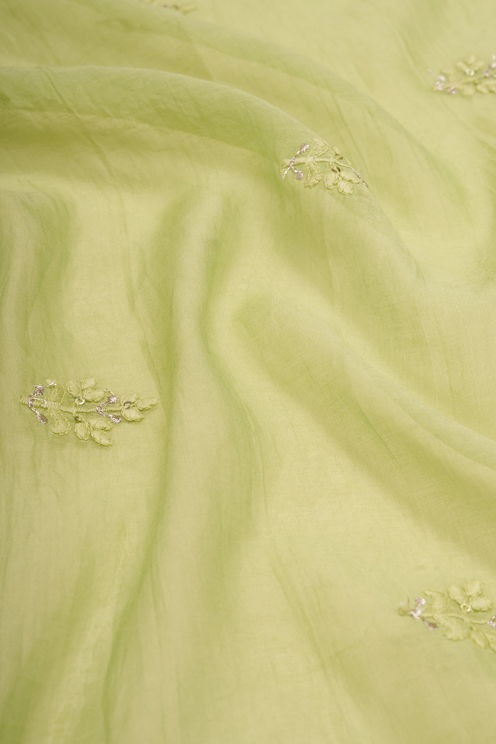 Pistachio Green Embroidered Unstitched Suit Set