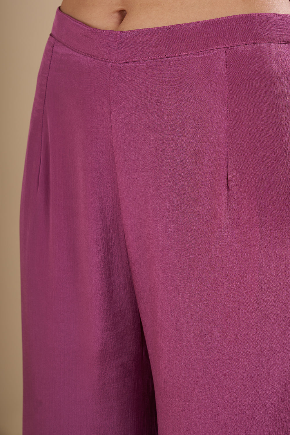 Plum Georgette Sharara Set