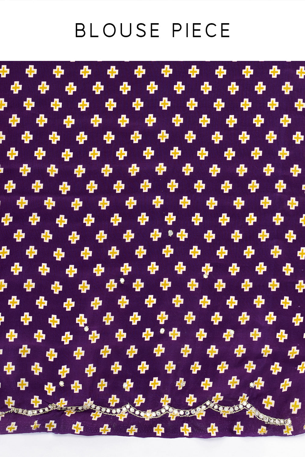 Purple Crepe Bandhani and Patola Printed Saree with Mirror Work