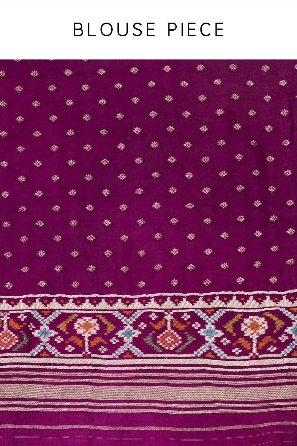 Purple Jacquard Silk Saree with Patola Border